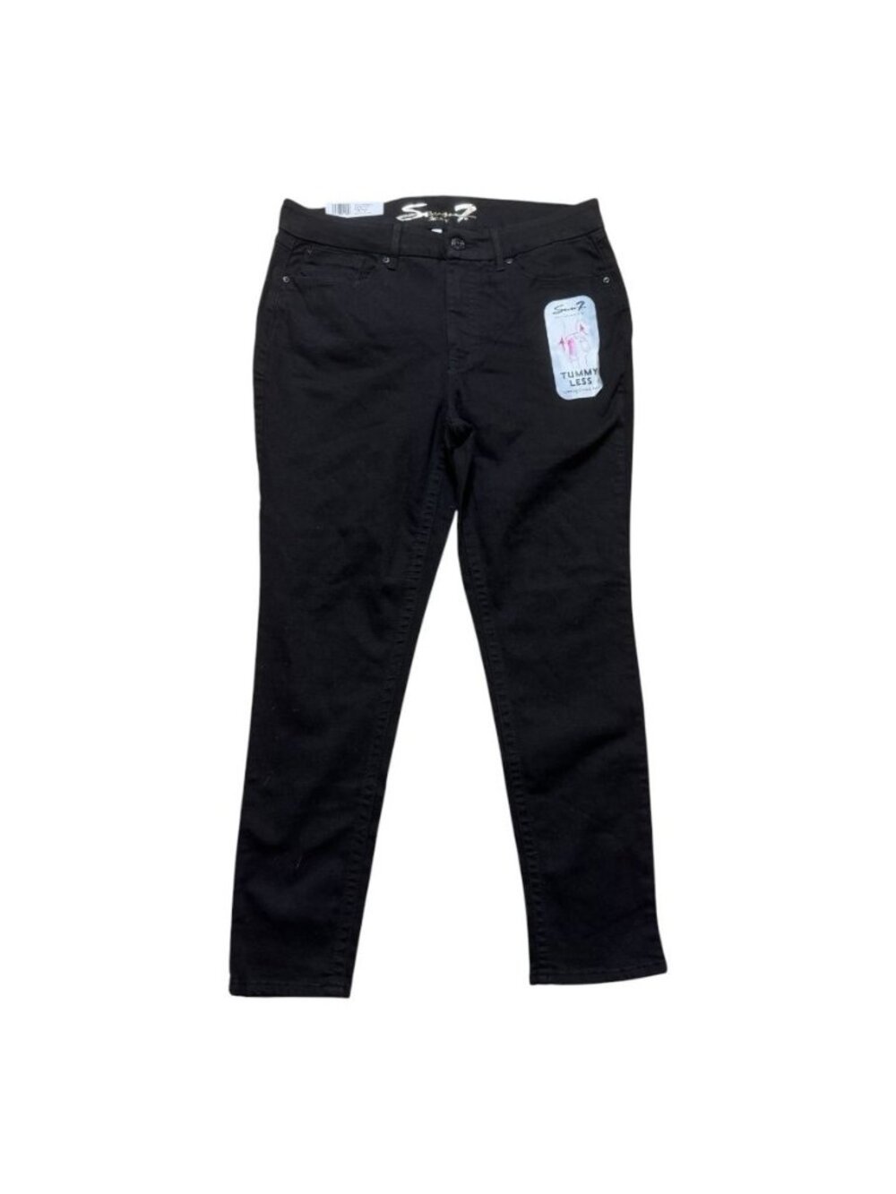 Seven7 Tummyless High Rise Skinny Jeans Black Stretch Women’s Size 16 NWT